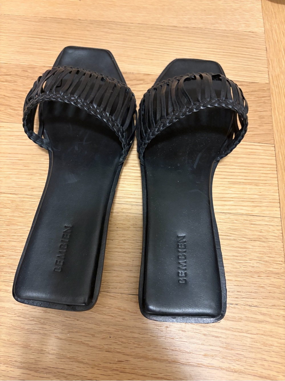 Women’s Braided Black Slide Sandals - Picture 13 of 15
